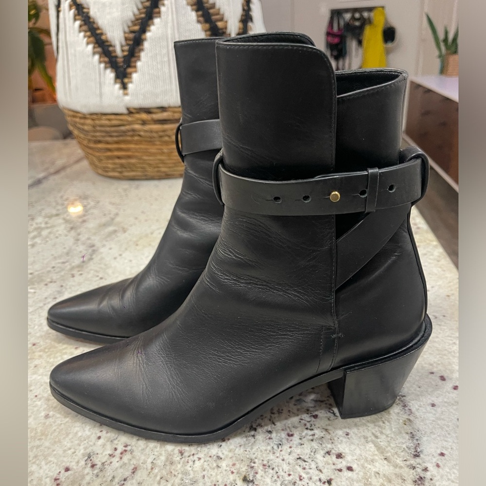 Frame Leather Black Le Beverly Boots